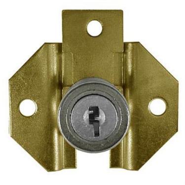 Imagem de Fechadura para Móveis com Cilindro Tipo Sobrepor Niquelado F-1000 - 02