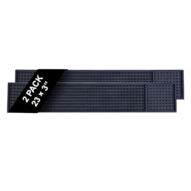 Imagem de Tapetes de borracha ProTensils Bar Mat 58,42 cm x 7,62 cm Preto Bar Service Spill Mats (2 unidades)