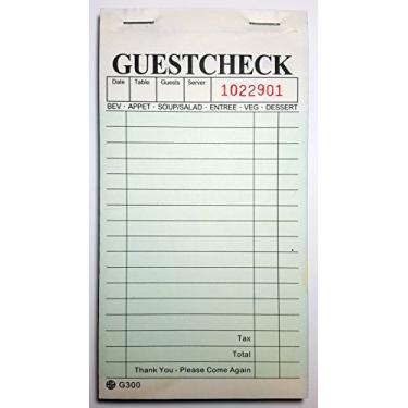 Imagem de G300 Verificador de convidado sem carbono de duas partes, verde, 16 cm de comprimento x 8 cm de largura, Qtd: 2500 (caixa com 50 livros, 50 folhas por livro)