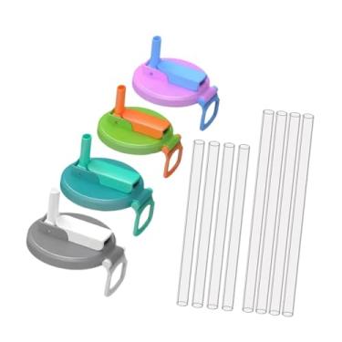 Imagem de IEUDNS 4 peças Os refrigerantes latas de lâmpadas com substituição de palha fácil de montar podem cobrir as tampas de palha para reparar cerveja de caminhada