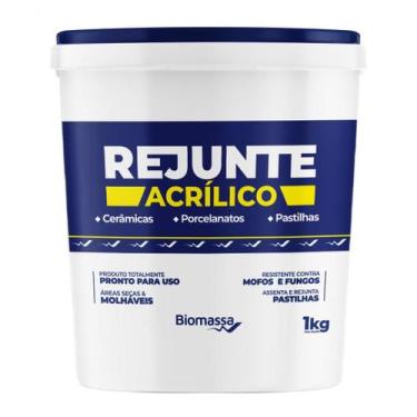Imagem de Rejunte Acrílico Pronto Para Uso Biomassa 1kg Diversas Cores Cerâmica 