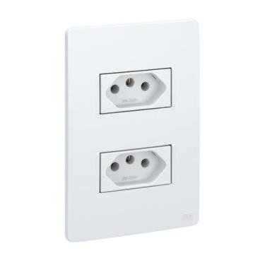 Imagem de Conjunto 2 Tomadas 20A 2P+T com Placa Branco Esatta Weg