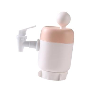 Imagem de IEUDNS Bomba manual para recipiente de água potável, sifão pressurizado manual, acessórios universais, compactos para escritório doméstico, à prova de, Rosa