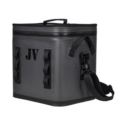 Imagem de Bolsa térmica térmica portátil à prova de vazamento para gelo, 12 latas, isolamento congelante, com zíper à prova d'água para acampamento, praia, viagens, piquenique e pesca