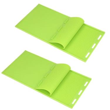 Imagem de 2 peças de molde de folha de cera de abelha, modelo de base de cera de abelha de 5,4 mm, ferramenta de prensa de silicone, equipamento de apicultor, folhas de mel de abelha para fabricação de velas de