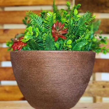 Imagem de Vaso De Planta Para Parede Meia Lua Vertical Jardim P (marrom)