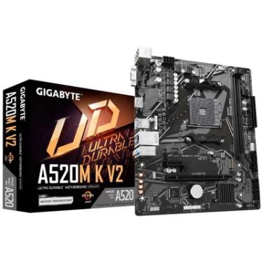 Imagem de Placa-Mãe Gigabyte A520m K V2, Socket Amd Am4, M-Atx, Ddr4, Chipset Amd A520 - A520m-K-V2