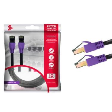 Imagem de Cabo Patch Cord Cat8 Ftp 2000 Mhz / 40 Gbps 10Mt - 5+