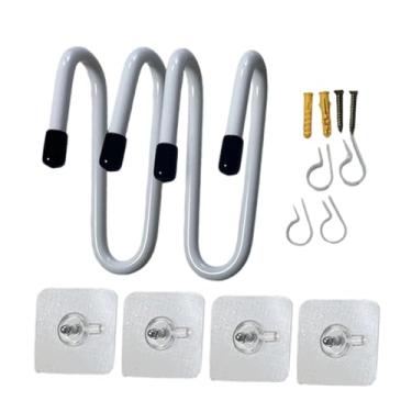 Imagem de Fenteer Suporte de parede para skate, 2 peças, suporte de metal para exibição, para fone de ouvido, para capacete, controle de jogo, fácil de instalar