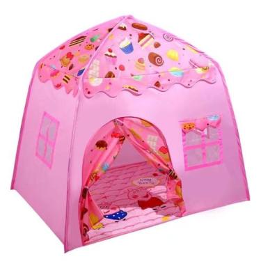 Imagem de Barraca Infantil Menino Tenda Cabana Crianca Azul foguete Barata, Roda