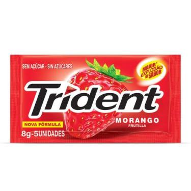 Imagem de Chiclete Trident Morango 8g, Morango