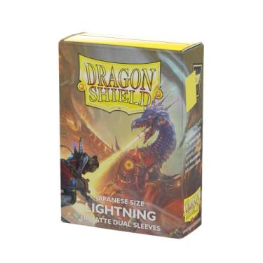Imagem de Dragon Shield - Matte Dual - Japanese Size Card Sleeves | 60 CT - Smooth & Tough Premium TCG Sleeves - Compatible with Yu-Gi-Oh, Naruto, Cardfight & Vanguard | Lightning