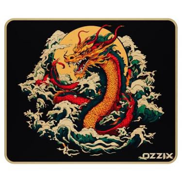 Imagem de Mouse Pad Gamer Speed Premium Profissional Dragão Amarelo Presente Mousepad Japão Borda Costurada