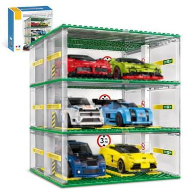 Imagem de Bloco de construção Garage NEWABWN Creative 130 peças com 8 pinos