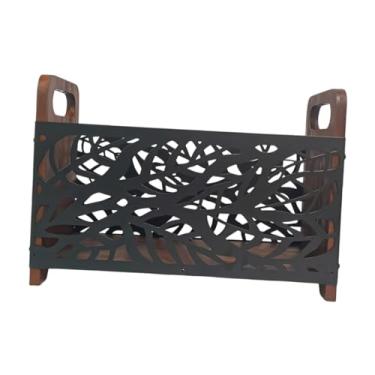 Imagem de Fenteer Porta-revistas, organizador de correspondência, porta-arquivos versátil, porta-revistas, cesta de armazenamento de arquivos para jornais, livros e, Folha