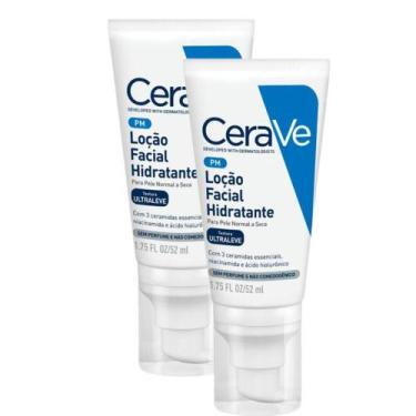 Imagem de Kit 2 CeraVe Loção Facial Hidratante Pele Normal a Seca 52ml