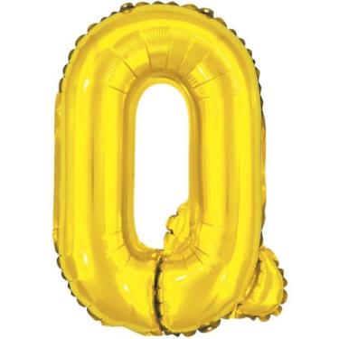 Imagem de Balao Metalizado Letra Q Dourado 40CM. - Sao Roque