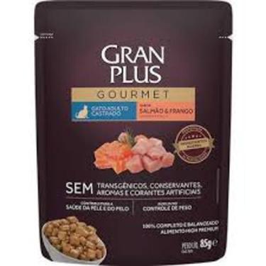 Imagem de Ração Úmida GranPlus Gourmet Salmão & Frango para Gatos Adultos Castra