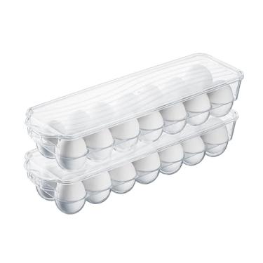 Imagem de Ordene - Bandeja em Acrílico para 14 Ovos, Cor Transparente, Linha Utti