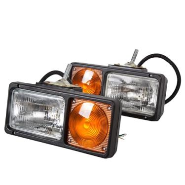 Imagem de KUAFU Luzes de arado de neve compatíveis com reposição de caminhonete para lâmpada universal 505K seta de farol 2 peças
