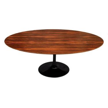 Imagem de Mesa Saarinen Oval Pau Ferro 135x90cm - Base Preta