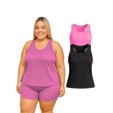 Imagem de Kit 2 Regata Nadador Dryfit Fitness Academia Plus Size - Rcv Store, G2
