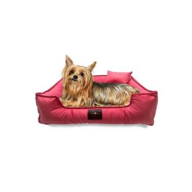 Imagem de Cama para Cachorro e Gato Tamanho M 60x50cm Caminha Pet em Veludo Sued