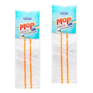 Imagem de Kit 2 Refil Limpeza Porcelanato Para Vassoura Mop 44 Cm Microfibra - B