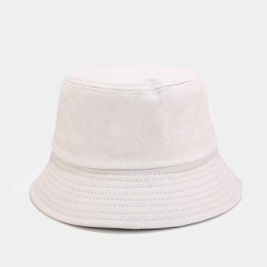 Imagem de Chapéus balde Soild Summer Travel Beach Sun Hat Boné unissex - HUOGUO