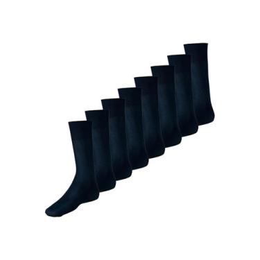 Imagem de Kit com 8 Pares de Meias Social Meianyl 6002-001 - LUPO, Azul marinho