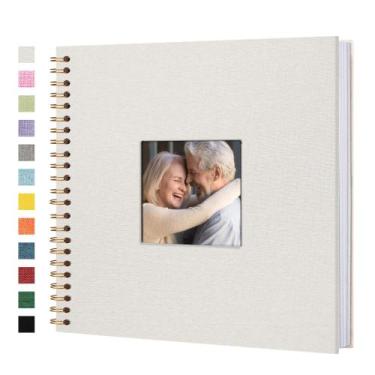 Imagem de Álbum de fotos de álbum de recortes Yopih 30x30cm 80 páginas de linho