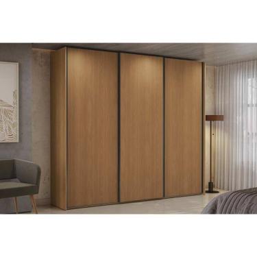 Imagem de Guarda Roupa Casal 3 Portas de Correr e 4 Gavetas T582 Canela - Kappesberg