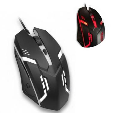 Imagem de Mouse Gamer Trabalho com Fio Luz RGB 2400DPI - Eletro