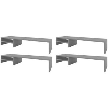 Imagem de Kit 04 Suportes Para Monitor Stand Home Office Lap 90 cm L03 Cinza - L