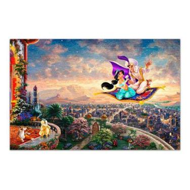 Imagem de Quebra Cabeça Personalizado Aladdin in Carpet 120 Peças - Pomps Geek