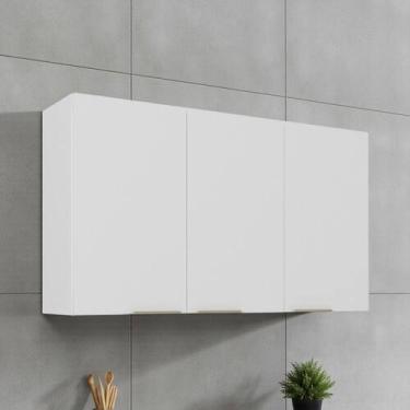 Imagem de Armário de Cozinha em Aço 3 Portas 120cm com Dobradiças Slow Motion Re