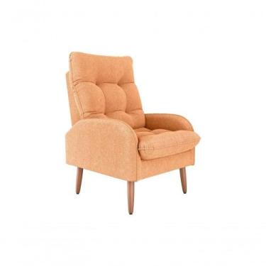 Imagem de Poltrona Cadeira Descorativo Nantes Premium Boucle Mostarda - MATRIX