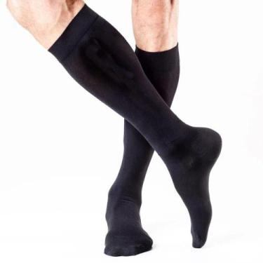 Imagem de Meia 3/4 Masculina Elegância Urban Sigvaris - 15-20mmHg - Preta - M, M