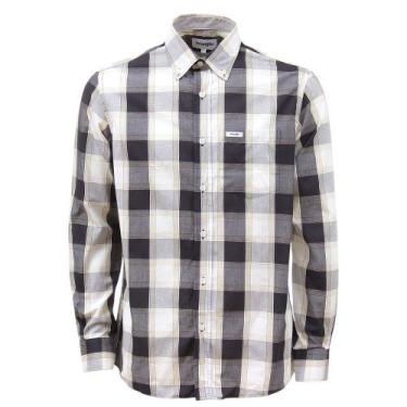 Imagem de Camisa Masculina Xadrez Cinza Manga Longa Wrangler 37821, P