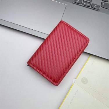 Imagem de Carteira masculina, com clipe para dinheiro, 10 cartões de metal, proteção RFID, antifurto, porta-cartões de crédito, liga de alumínio, carteira masculina de metal com compartimento para vários