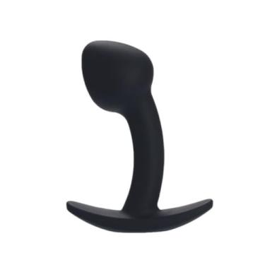 Imagem de Plug Anal Curvado Em Silicone Tamanho P Plug Anal Macio Curvado Relaxamento Muscular PL141P