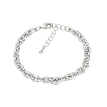 Imagem de Pulseiras douradas femininas modernas de corda torcida grossa pulseira de elos de corrente hipoalergênica acessórios de moda joias presentes, One Size, liga metálica, Sem Pedra Preciosa