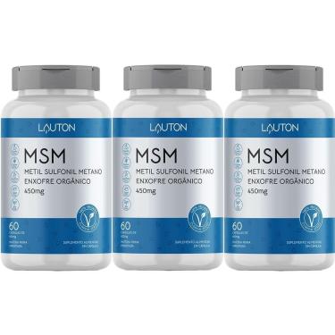 Imagem de Kit 3X MSM - Metil Sulfonil Metano - 60 Cápsulas - Lauton Nutrition-Masculino