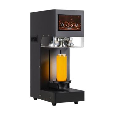 Imagem de ABUKE Seladora de latas de refrigerante comercial, máquina seladora automática de latas para latas de alumínio e plástico - operação com tela sensível ao toque, sem necessidade de tapete para copos