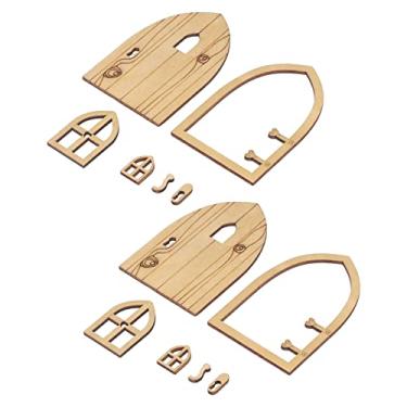 Imagem de Zerodis 1:12 Dollhouse Village Door Baby Maternidade Produtos Brinquedos Infantis Bonecas e Brinquedos de Pelúcia Bonecas e Porta de Jardim de Pelúcia Com Janela para Decoração de Casa de Perfeita