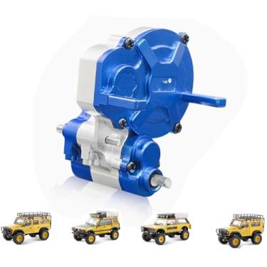 Imagem de Complete RC Metal Transmission Gearbox Case with Gear Compatible for FMS FCX24M RC Crawler Car Upgrades Parts Transmission Center Gearbox Case for FMS FCX24M Accessories(Blue)