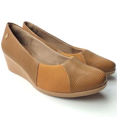 Imagem de Sapato Feminino Anabela Tamanho:35;Cor:Canela