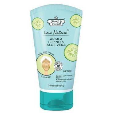 Imagem de Máscara Facial Flores & Vegetais Argila Pepino Aloe Vera 150gr