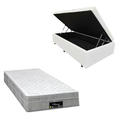 Imagem de Cama Box Baú Blindada com Colchão RivIera Molas Ensacadas 25cm de altura (CORINO BRANCO, Solteiro)
