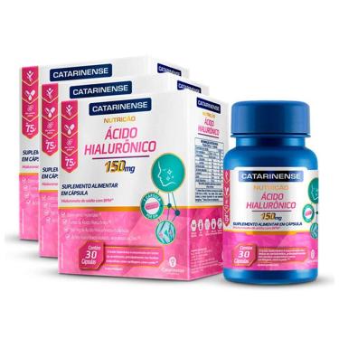 Imagem de Kit 3 Ácido Hialurônico Catarinense 30cáps